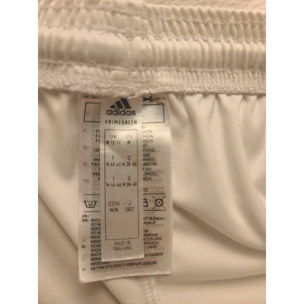 Adidas Primegreen Aeroready Soccer Shorts White Men's Medium 3-Stripe Athletic